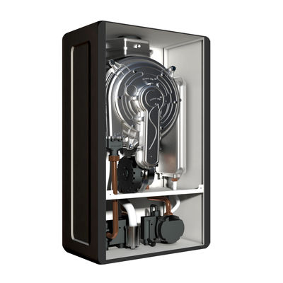 20Kw الغاز الجدار معلقة المرجل الأسود قذيفة النحاس مبادل حراري 30kw Lpg Combi المرجل