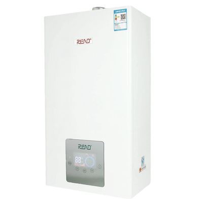 لوحة الفولاذ المقاوم للصدأ الغاز المشترك المثبت على الحائط 32kw غلاية الماء الساخن